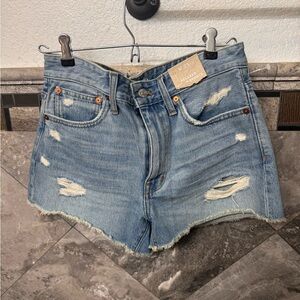Madewell Relaxed Denim Shorts In Renfield Wash, Destructed Edition